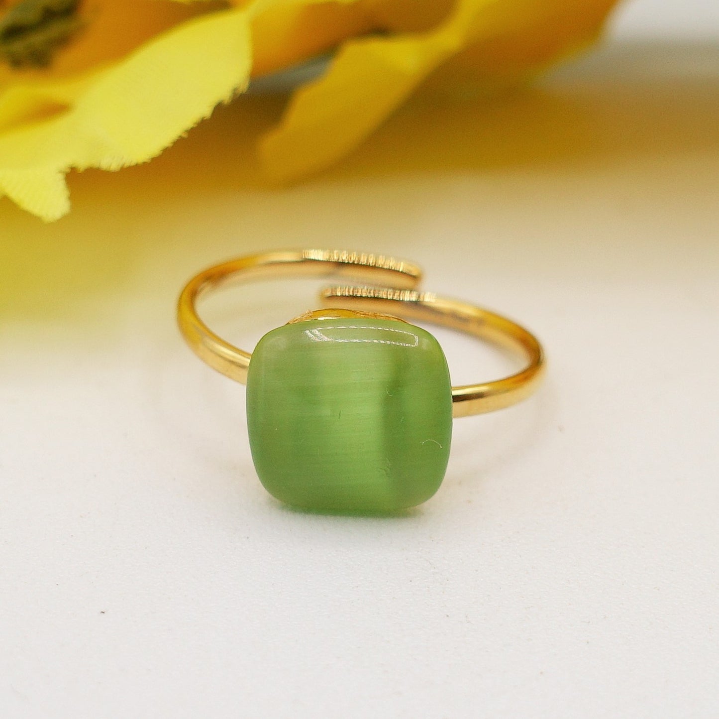 SISSY ~ Anello regolabile in ACCIAIO INOSSIDABILE con pietra