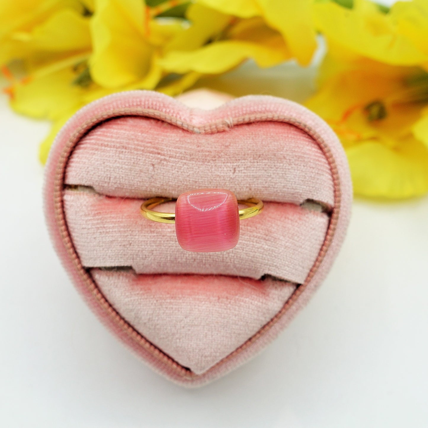 SISSY ~ Anello regolabile in ACCIAIO INOSSIDABILE con pietra