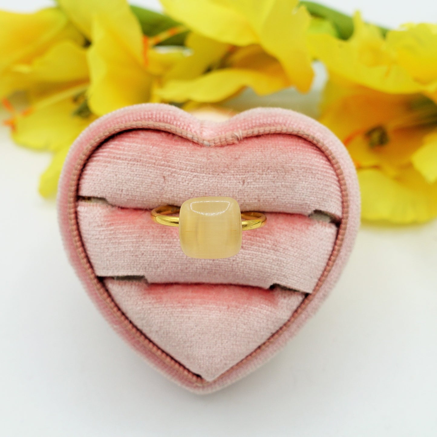 SISSY ~ Anello regolabile in ACCIAIO INOSSIDABILE con pietra