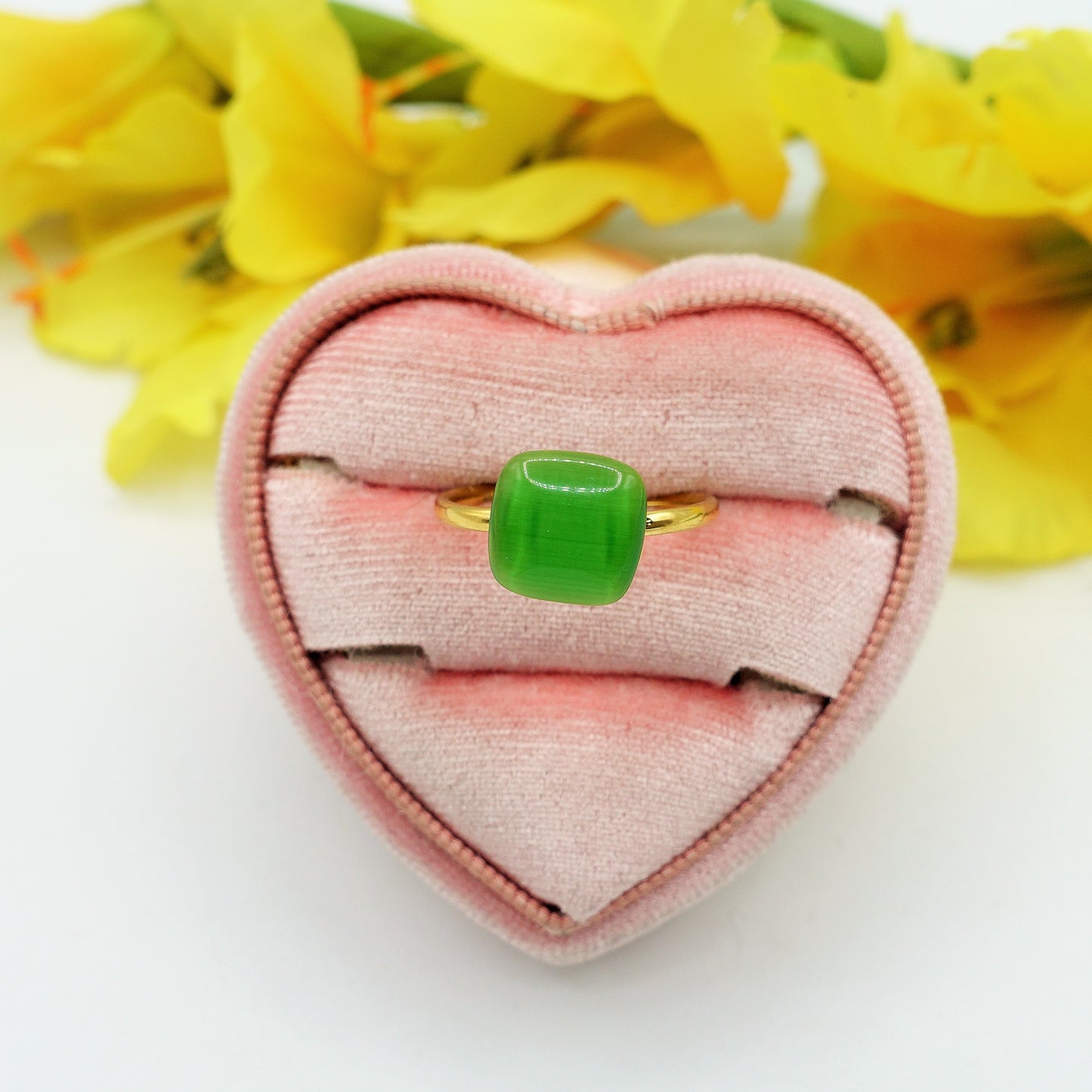 SISSY ~ Anello regolabile in ACCIAIO INOSSIDABILE con pietra