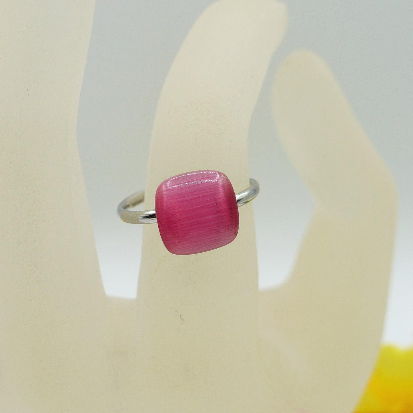 SISSY ~ Anello regolabile in ACCIAIO INOSSIDABILE con pietra