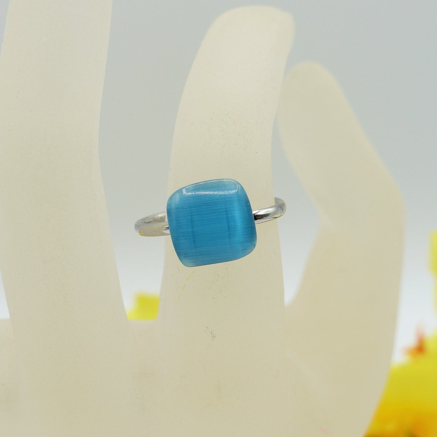 SISSY ~ Anello regolabile in ACCIAIO INOSSIDABILE con pietra