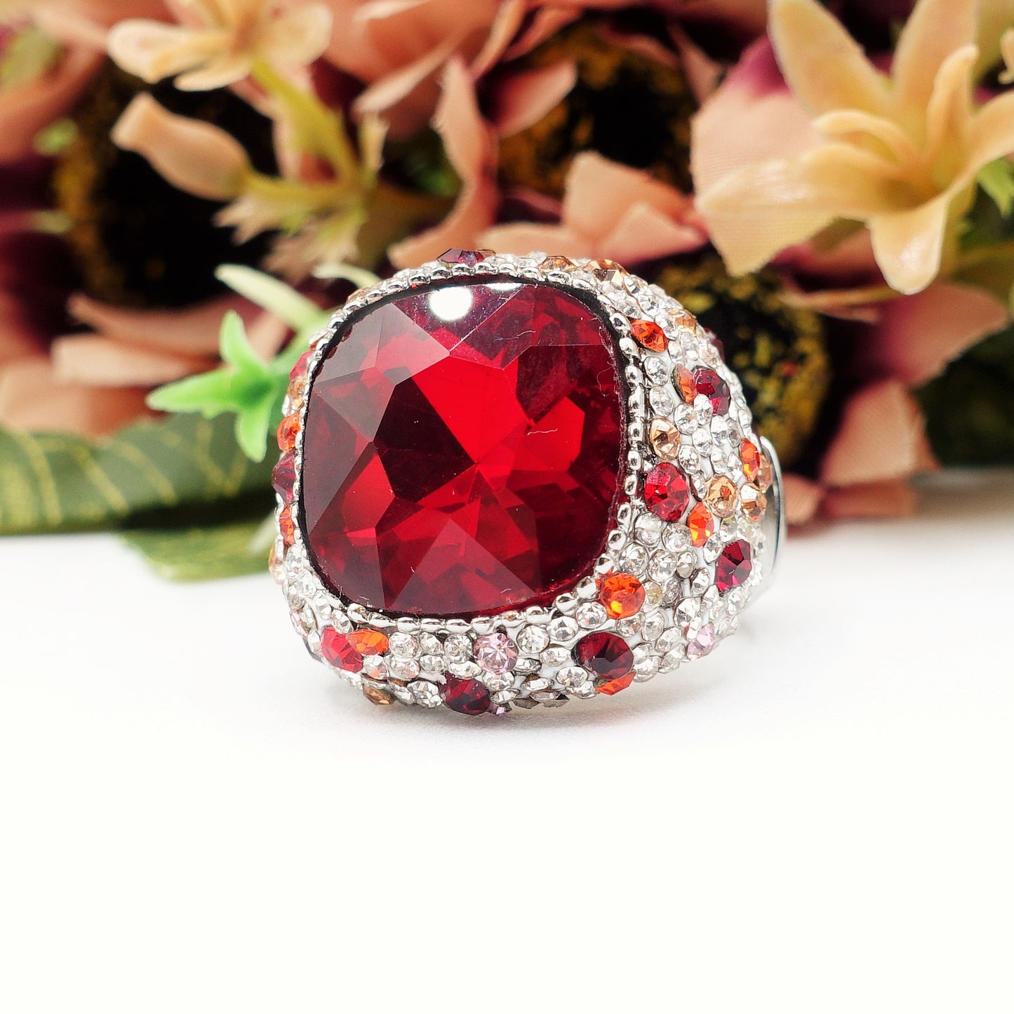 DIVA - Cocktail ring regolabile con cubic zirconia