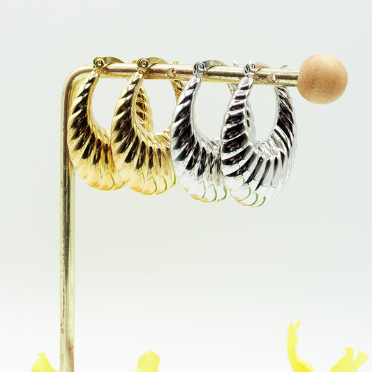 PENELOPE - ACCIAIO INOSSIDABILE - orecchini chunky ovali