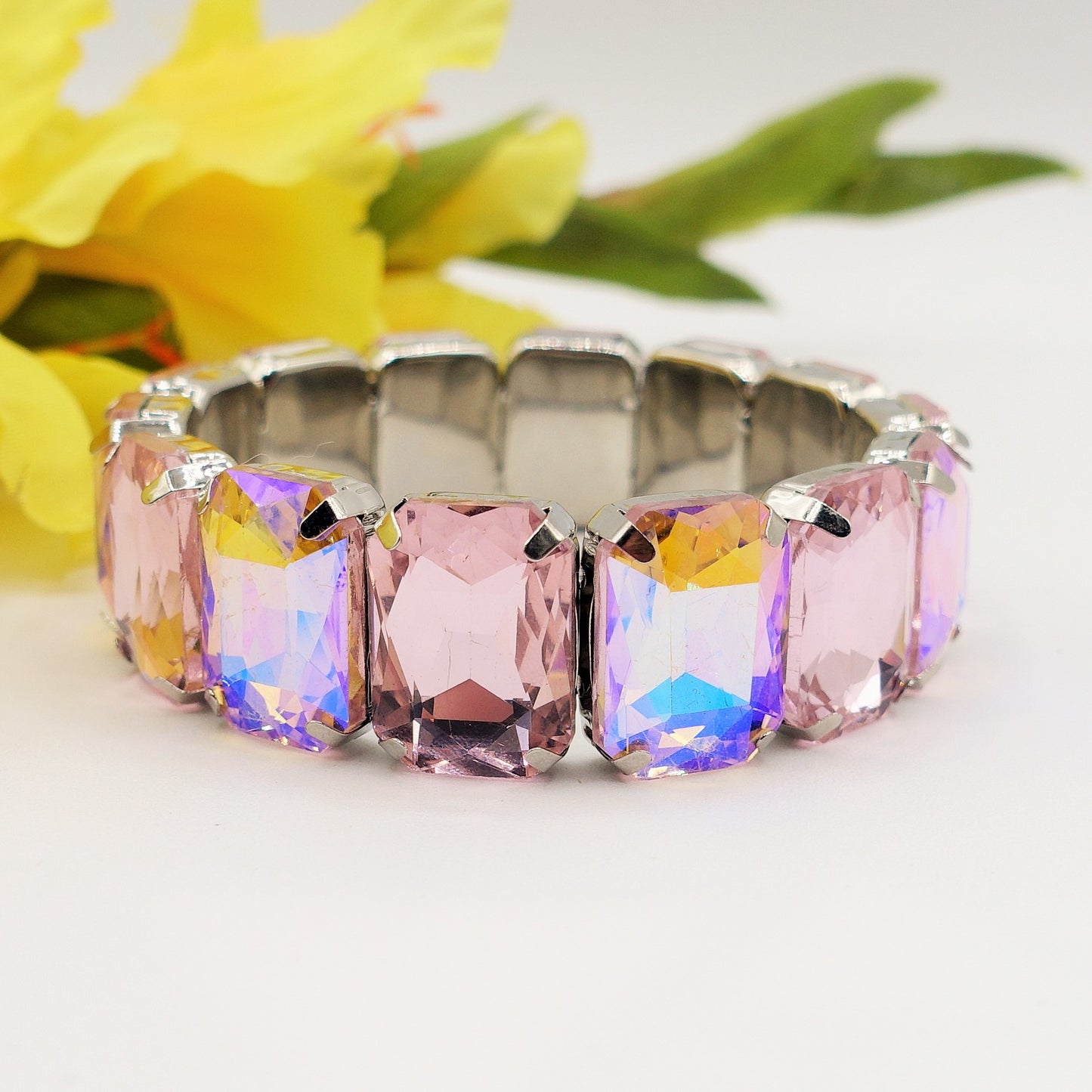 MARGOT - Bracciale Elasticizzato con pietre sfaccettate - LUCE COLLECTION