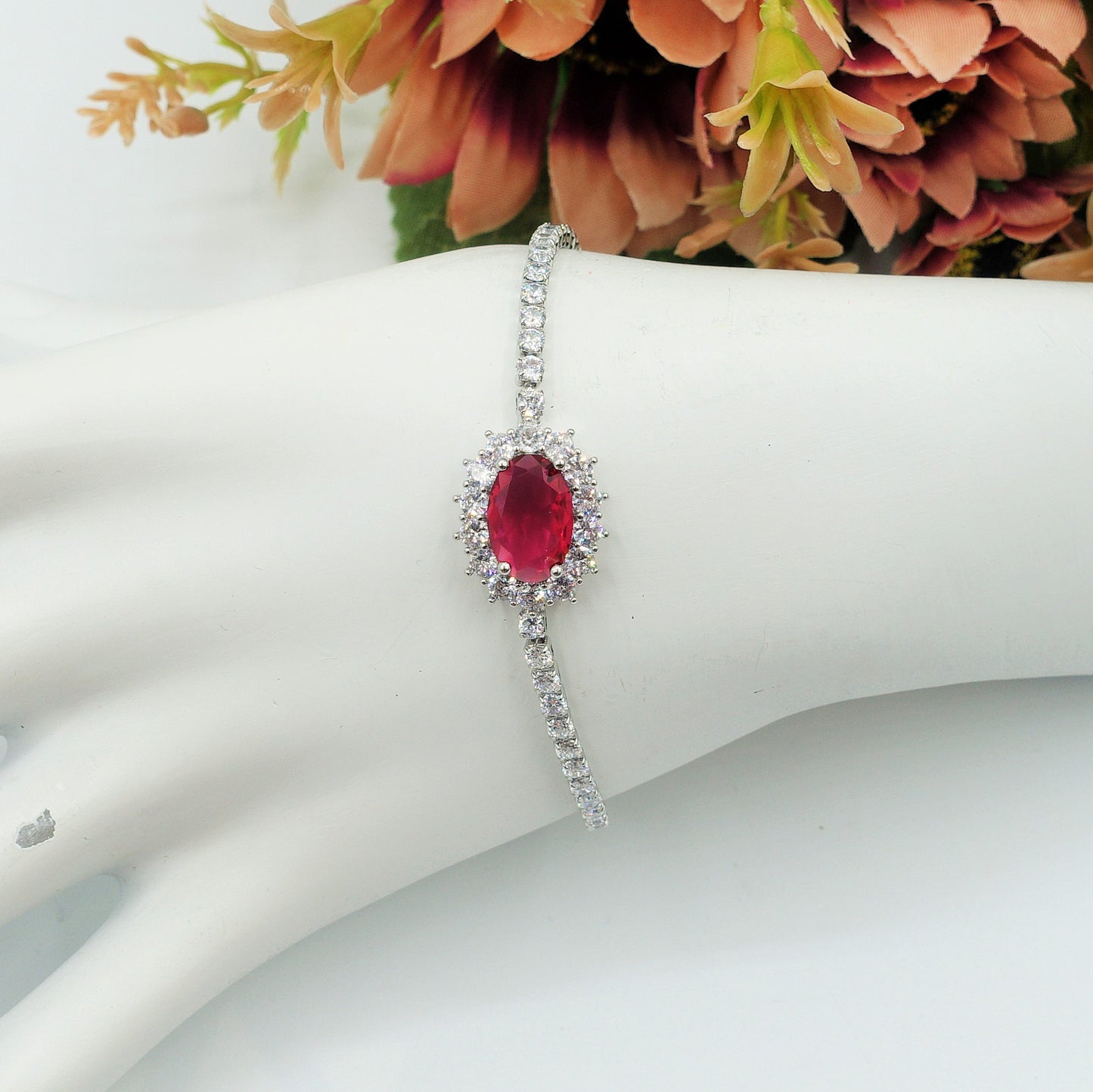 KATE -" RED Set" ACCIAIO - collana zirconi +orecchini + anello zirconia