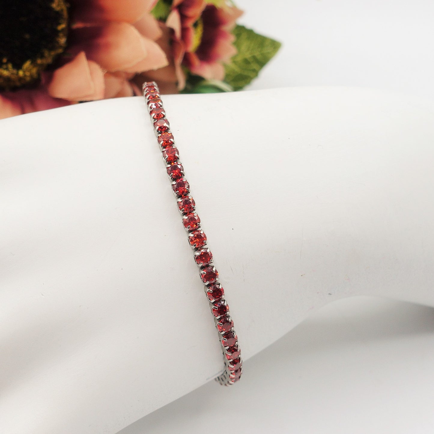 ALICIA ~ Bracciale tennis in ACCIAIO INOSSIDABILE con Cubic Zirconia