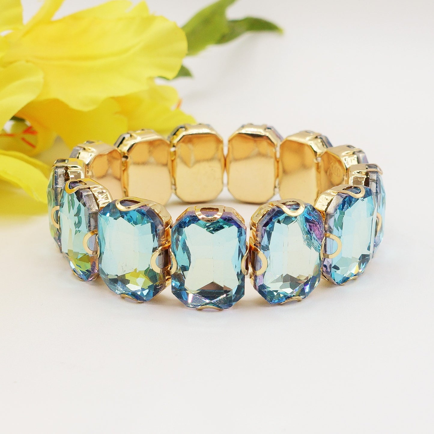 MARGOT - Bracciale Elasticizzato con pietre sfaccettate - LUCE COLLECTION