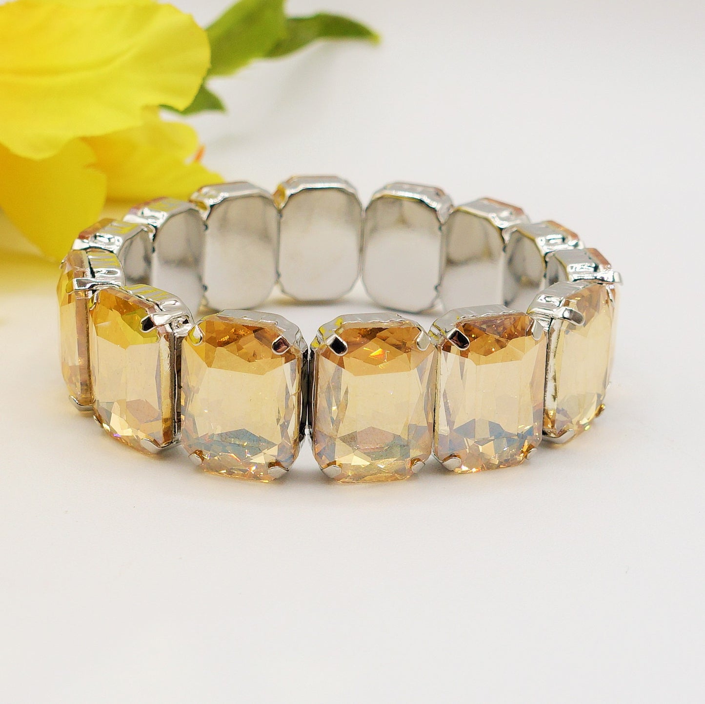 MARGOT - Bracciale Elasticizzato con pietre sfaccettate - LUCE COLLECTION
