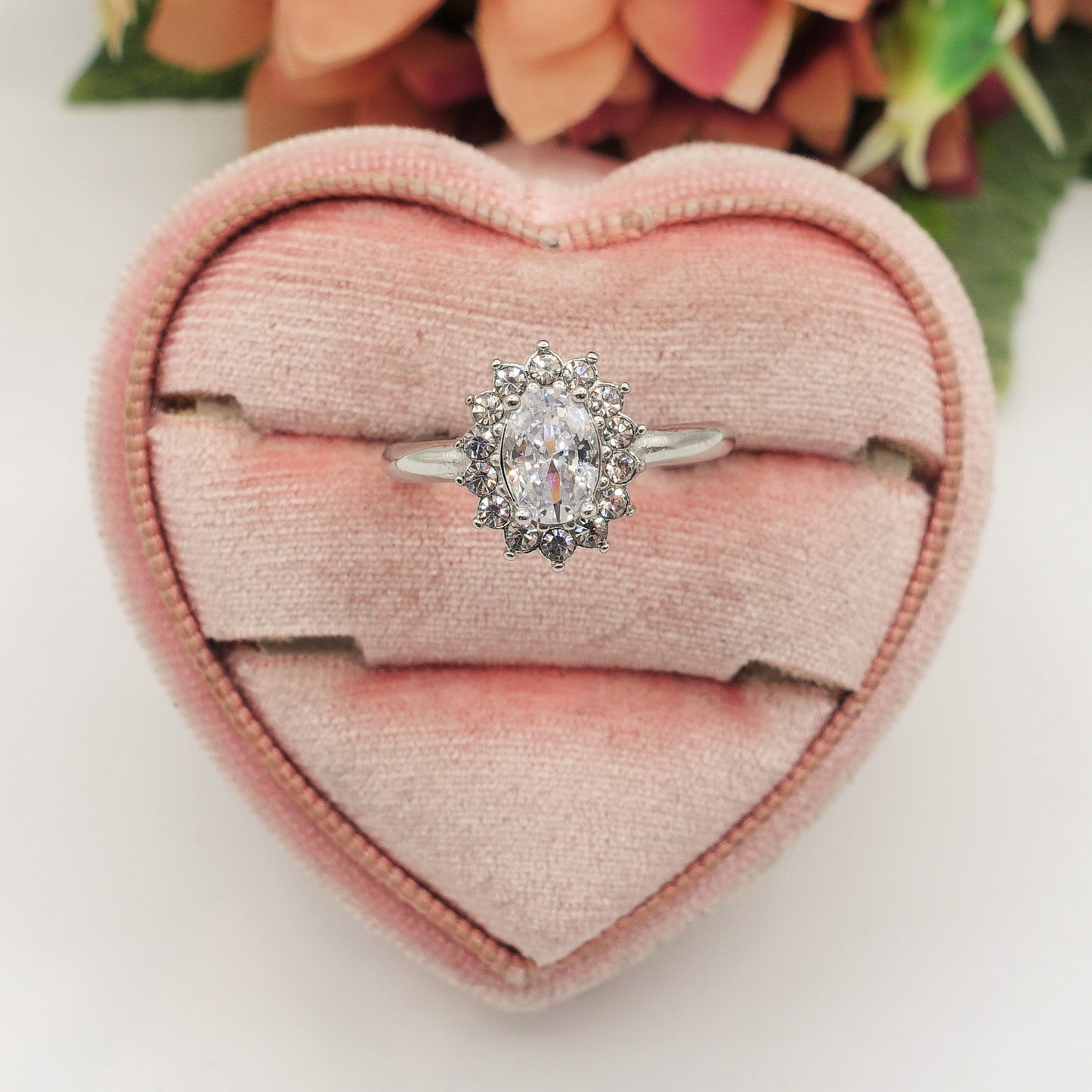 KATE crystal - Anello regolabile in ACCIAIO inossidabile con cubic zirconia