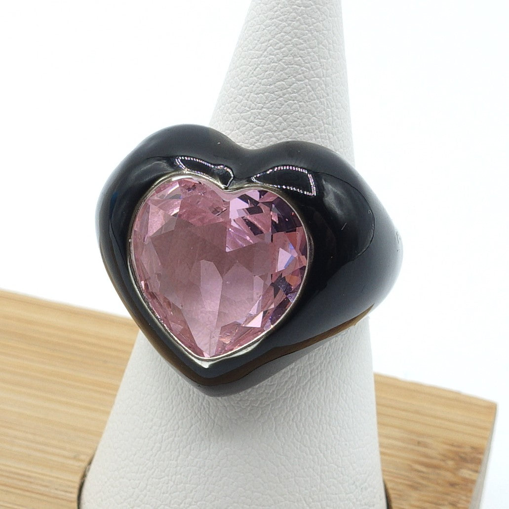 BROOK ~ CHUNKY - Anello smaltato a forma di cuore