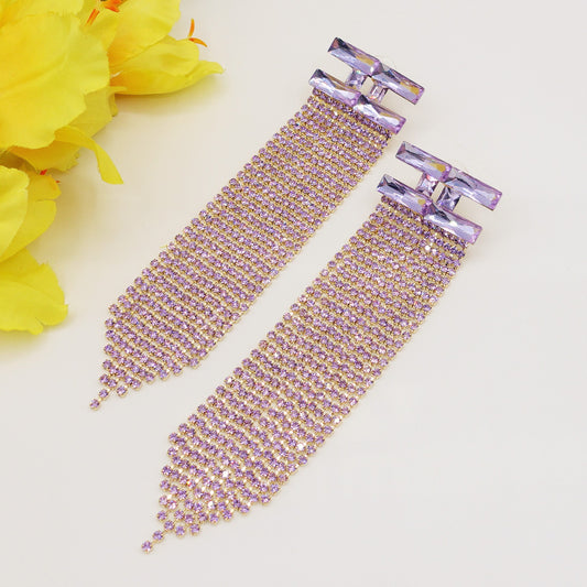 STELLA ~ Orecchini a cascata in Cubic Zirconia