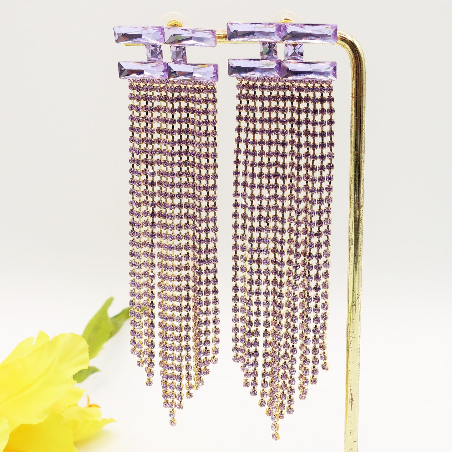 STELLA ~ Orecchini a cascata in Cubic Zirconia