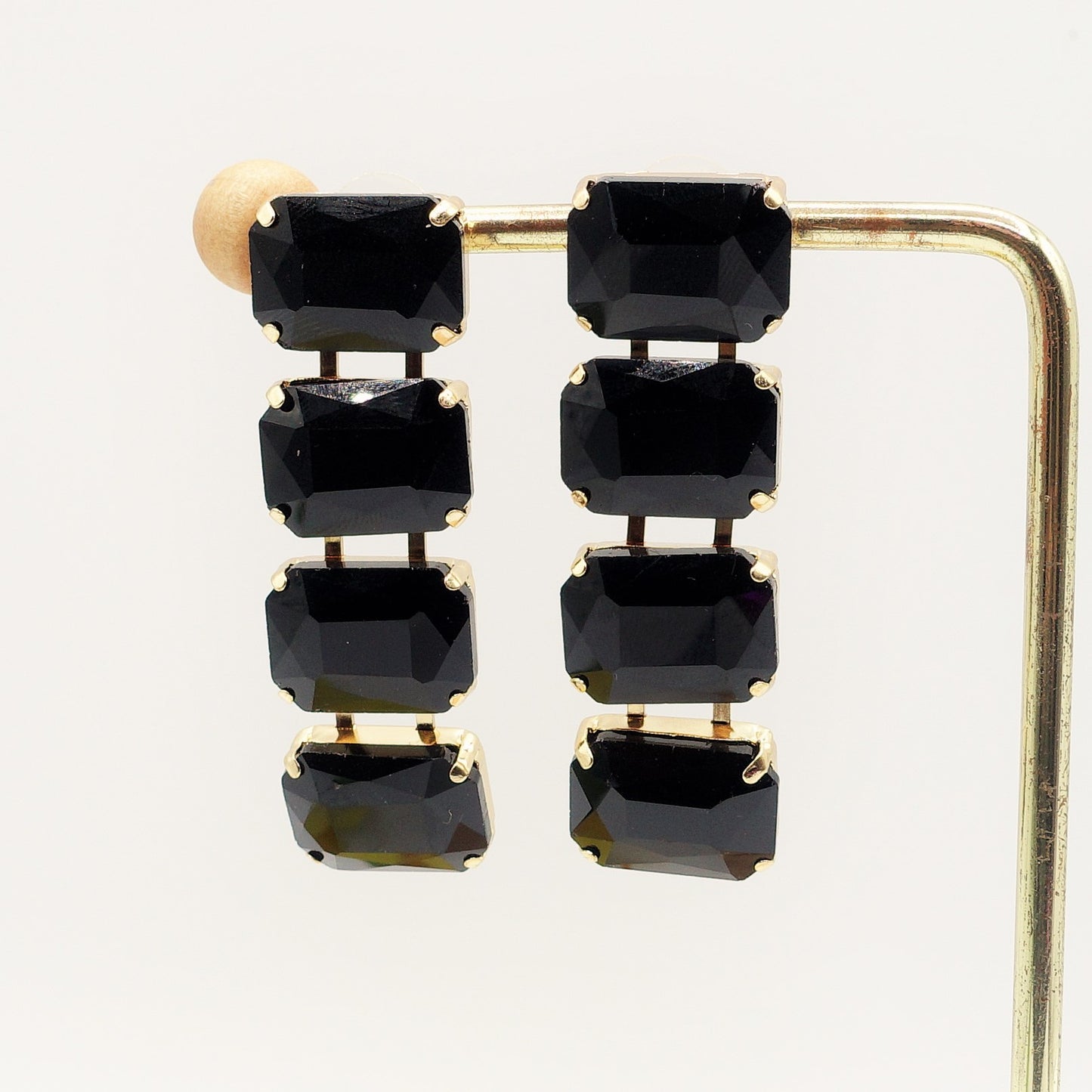 LUCE SQUARE - Orecchini pendenti con pietre sfaccettate luce collection