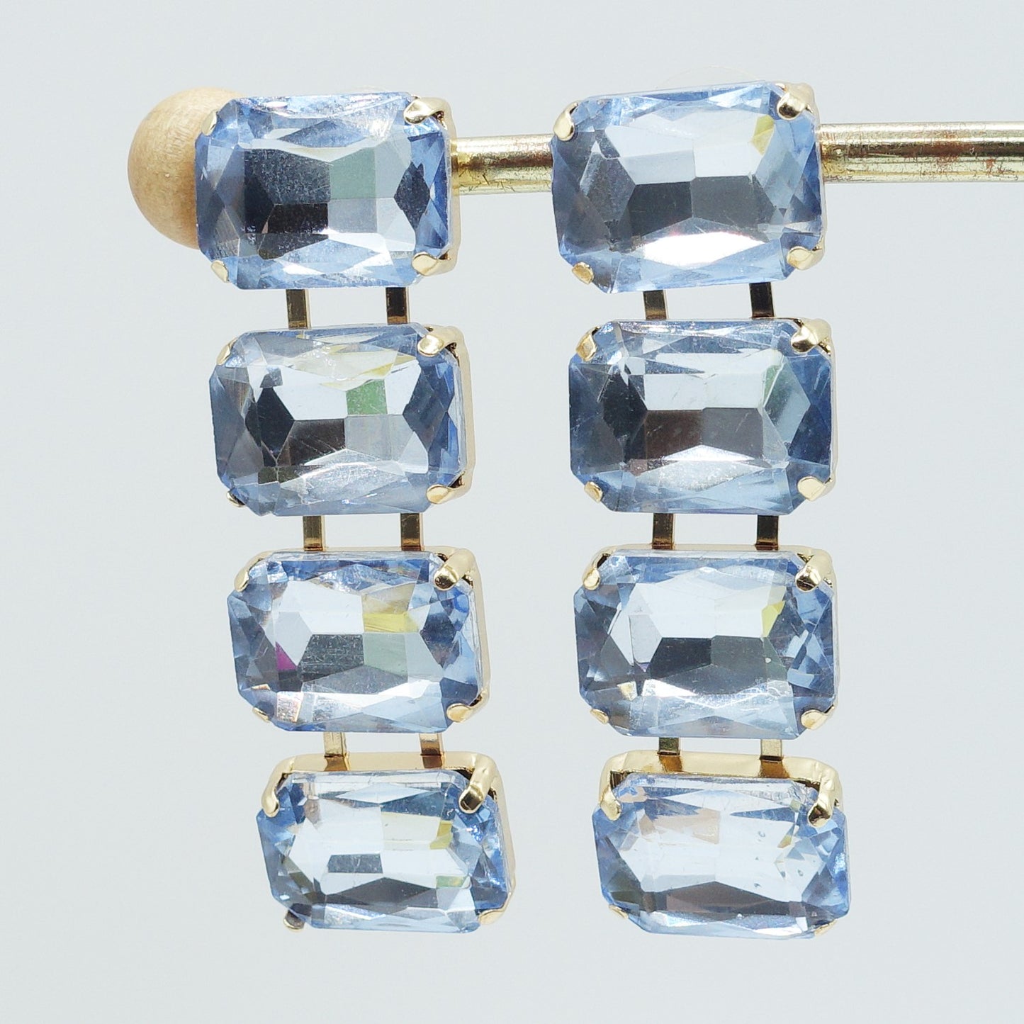 LUCE SQUARE - Orecchini pendenti con pietre sfaccettate luce collection