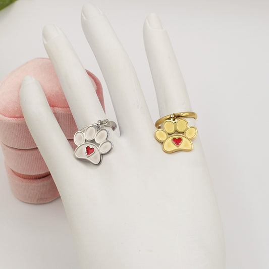 ZAMPA ANELLO CIONDOLO - ACCIAIO INOSSIDABILE - REGOLABILE