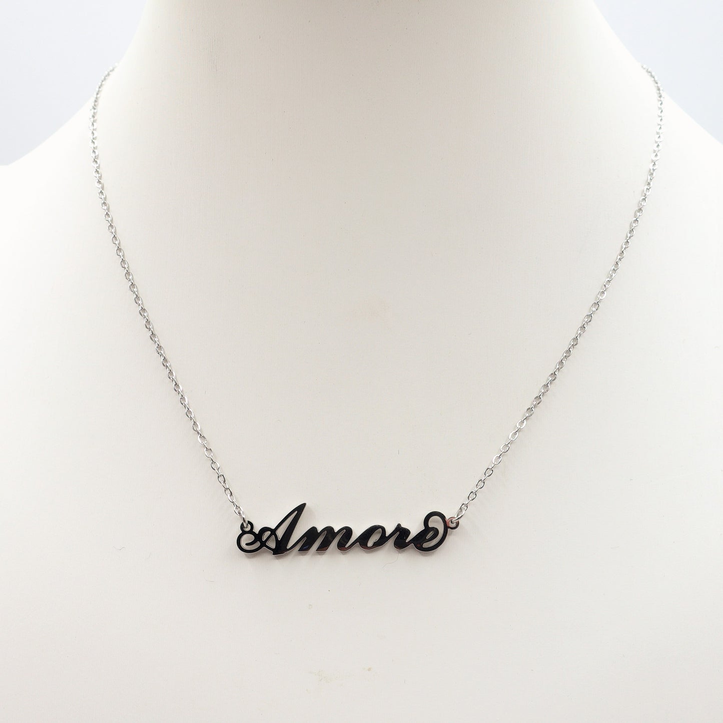 Collana AMORE ~ ACCIAIO INOSSIDABILE - Collana scritta corsiva