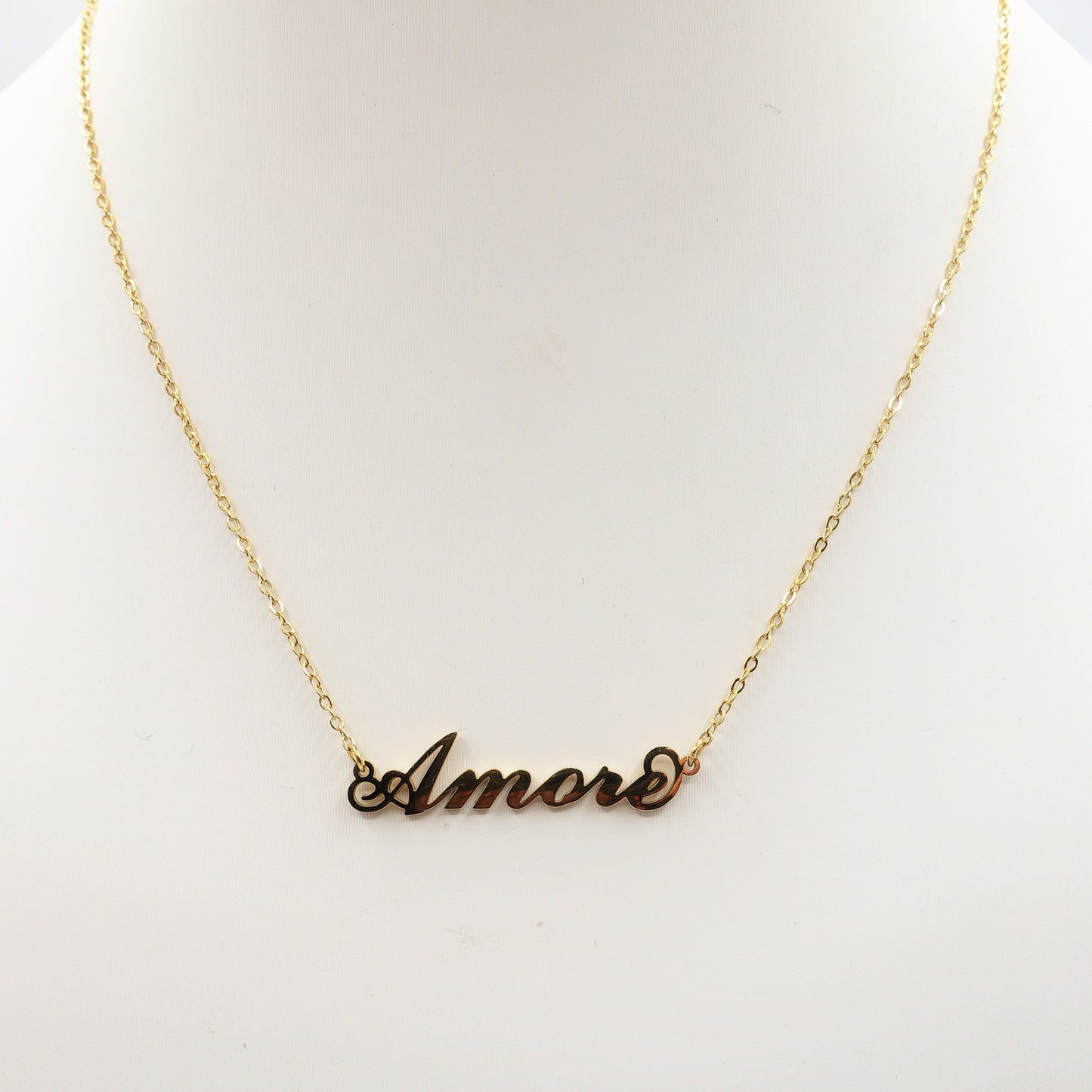 Collana AMORE ~ ACCIAIO INOSSIDABILE - Collana scritta corsiva