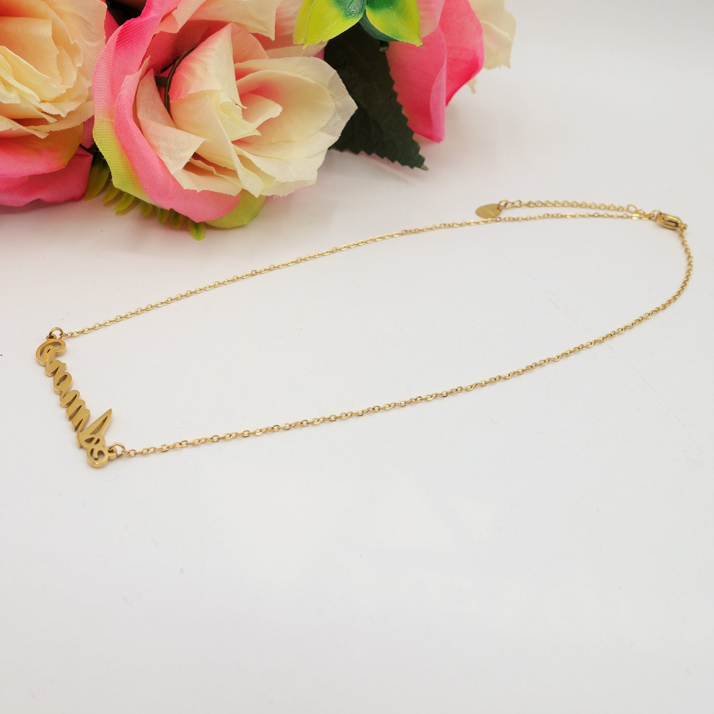 Collana AMORE ~ ACCIAIO INOSSIDABILE - Collana scritta corsiva
