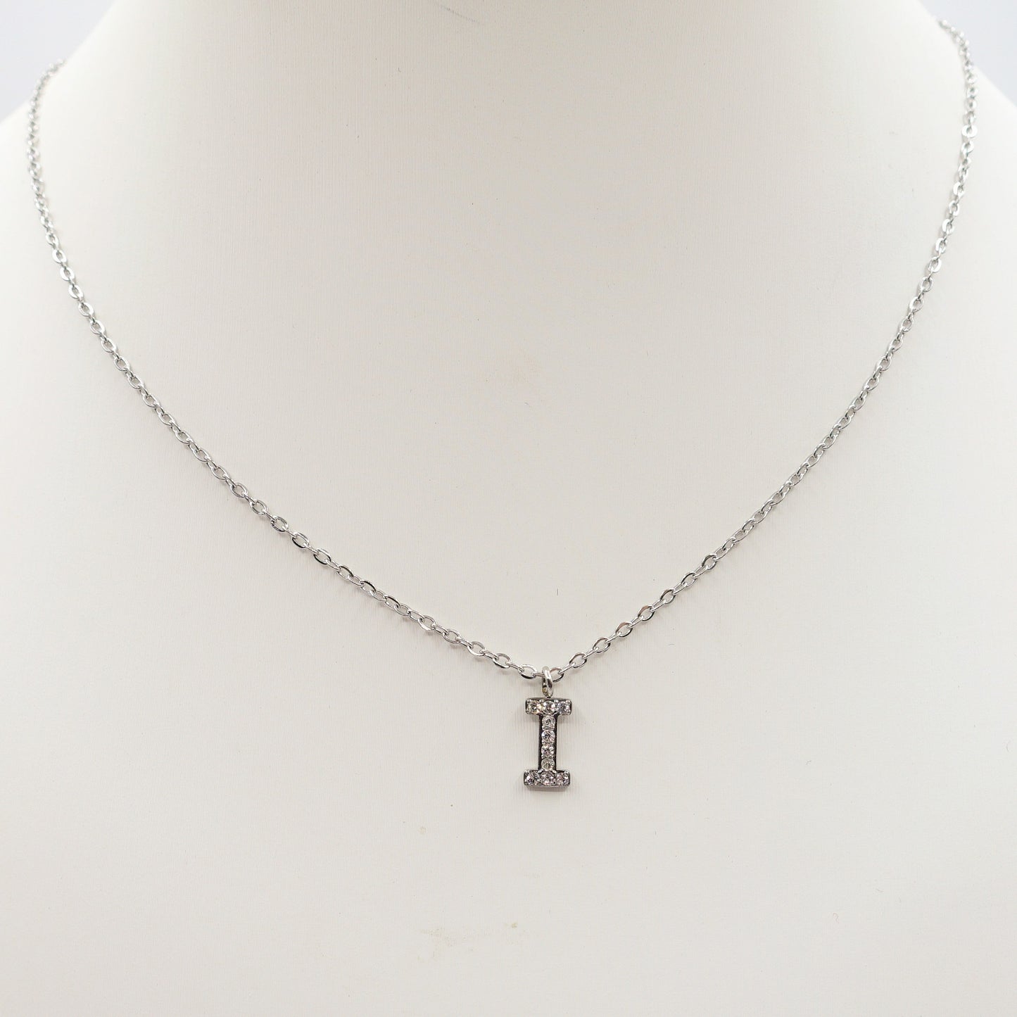 Collana INIZIALE 1,5cm ZIRCONATA Acciaio inossidabile