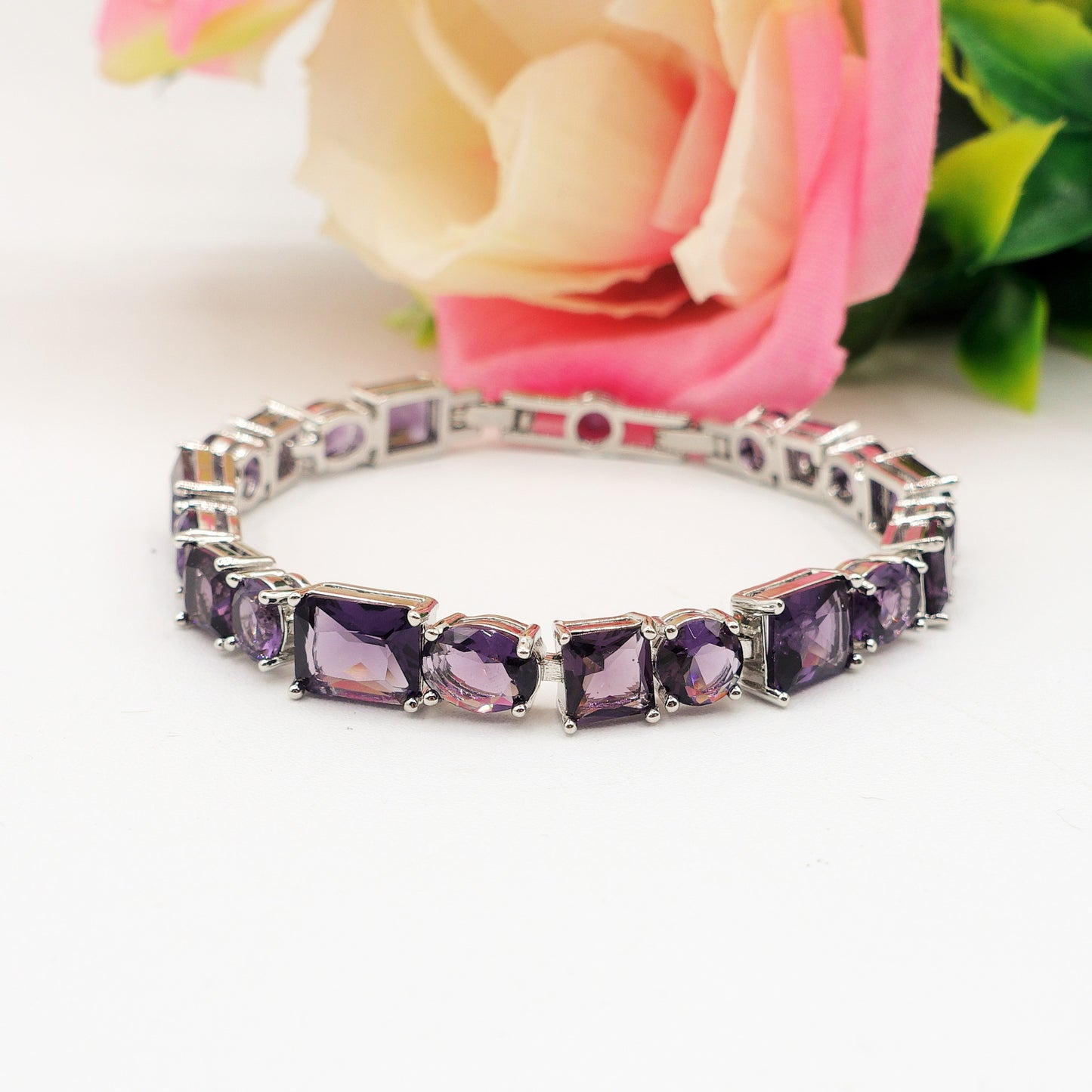 CHARIS LUXE - Bracciale Tennis con Cubic Zirconia RAINBOW