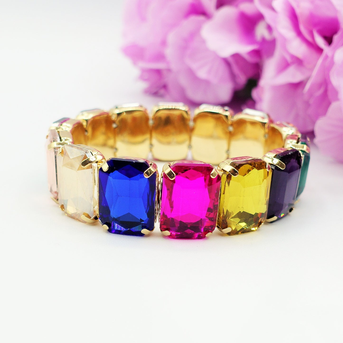 MARGOT - Bracciale Elasticizzato con pietre sfaccettate - LUCE COLLECTION