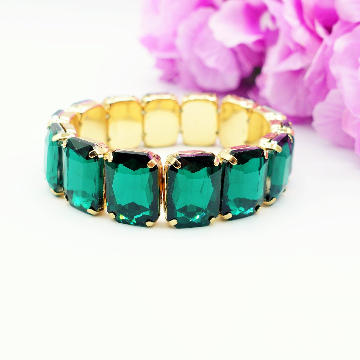 MARGOT - Bracciale Elasticizzato con pietre sfaccettate - LUCE COLLECTION