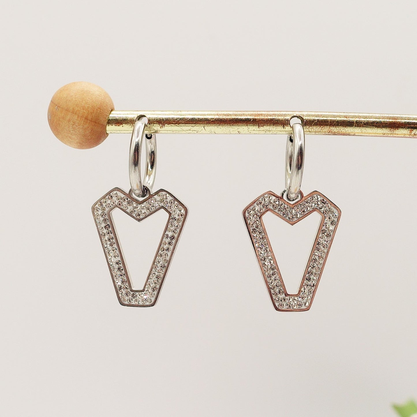 EVELYN - ACCIAIO INOSSIDABILE - orecchini huggies con cubic zirconia