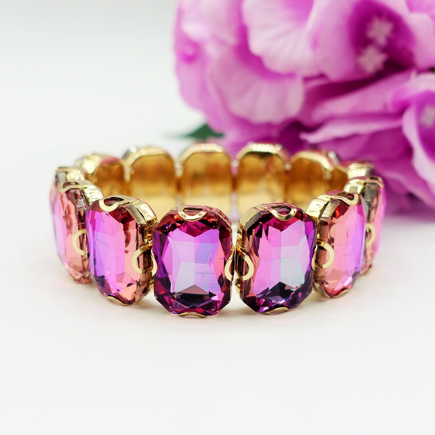 MARGOT - Bracciale Elasticizzato con pietre sfaccettate - LUCE COLLECTION