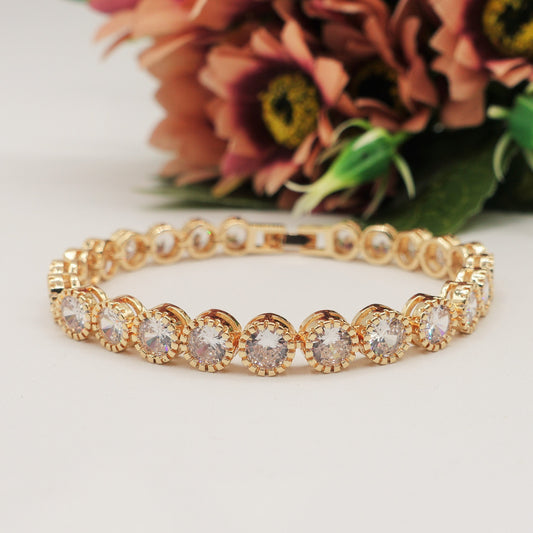 DELILAH - Bracciale Tennis con Cubic Zirconia rotondo
