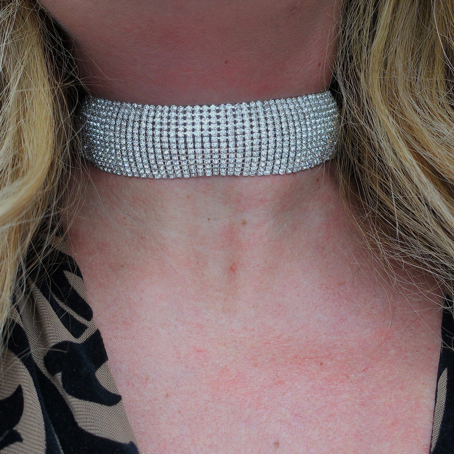 ALASKA 10 fili ~ Tennis Choker girocollo in cubic zirconia
