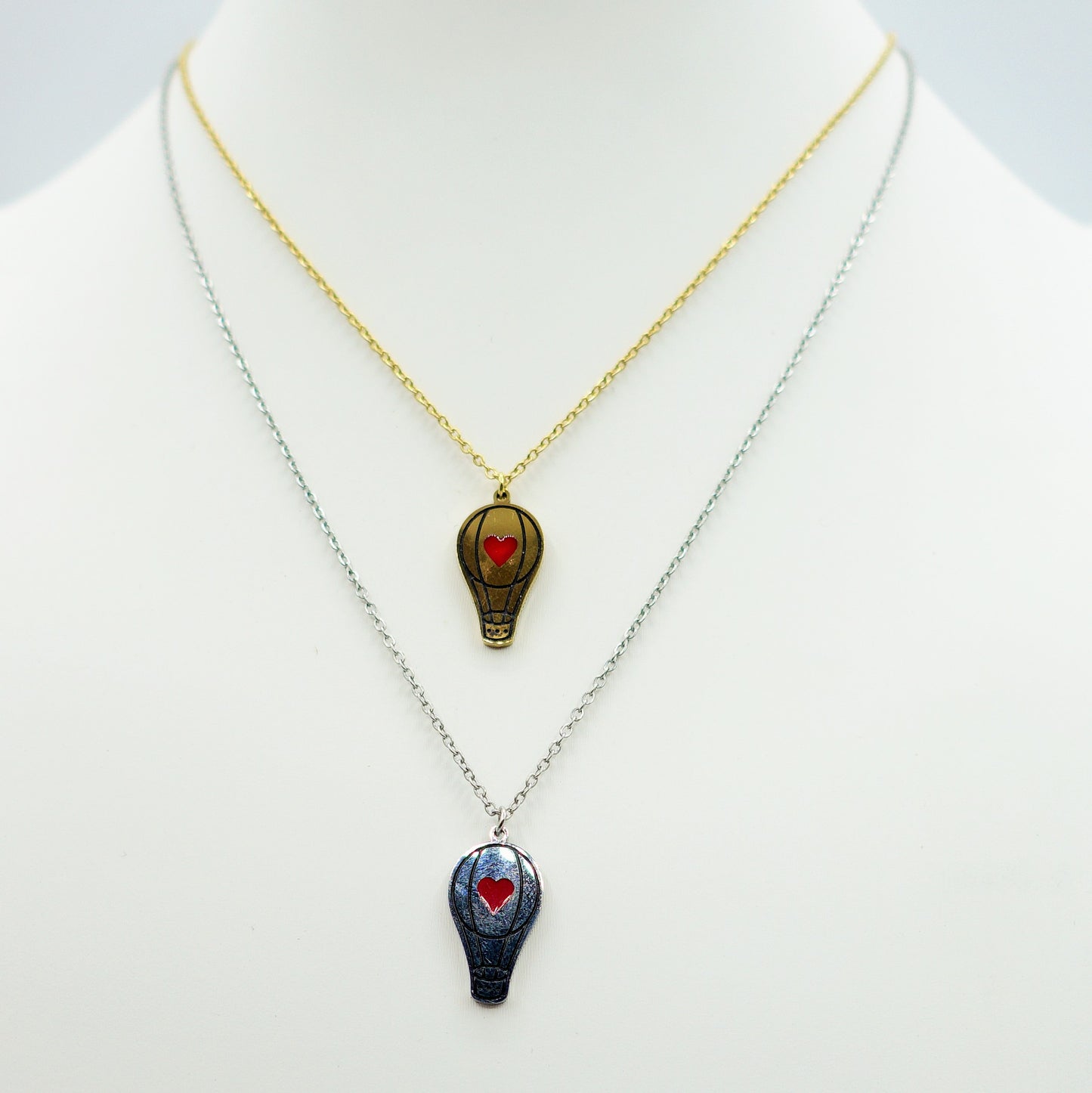 DREAM HEART ~ ACCIAIO INOSSIDABILE- Collana con ciondolo MONGOLFIERA