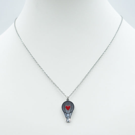DREAM HEART ~ ACCIAIO INOSSIDABILE- Collana con ciondolo MONGOLFIERA