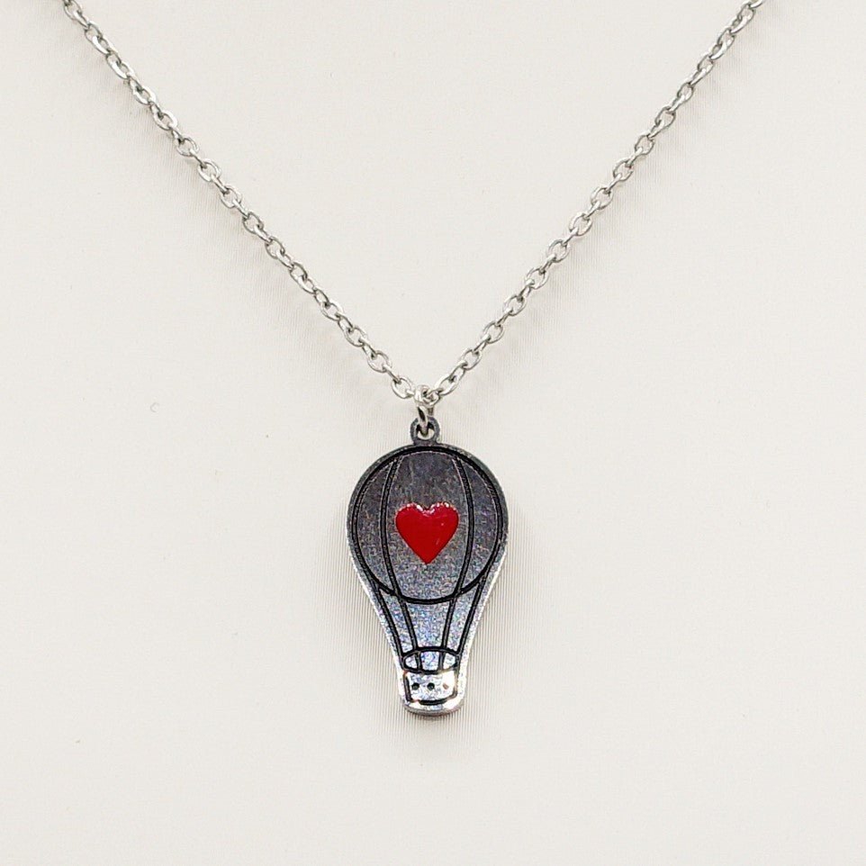 DREAM HEART ~ ACCIAIO INOSSIDABILE- Collana con ciondolo MONGOLFIERA