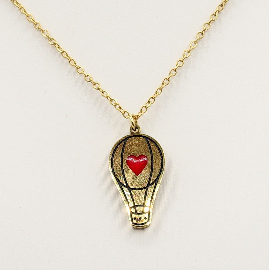 DREAM HEART ~ ACCIAIO INOSSIDABILE- Collana con ciondolo MONGOLFIERA