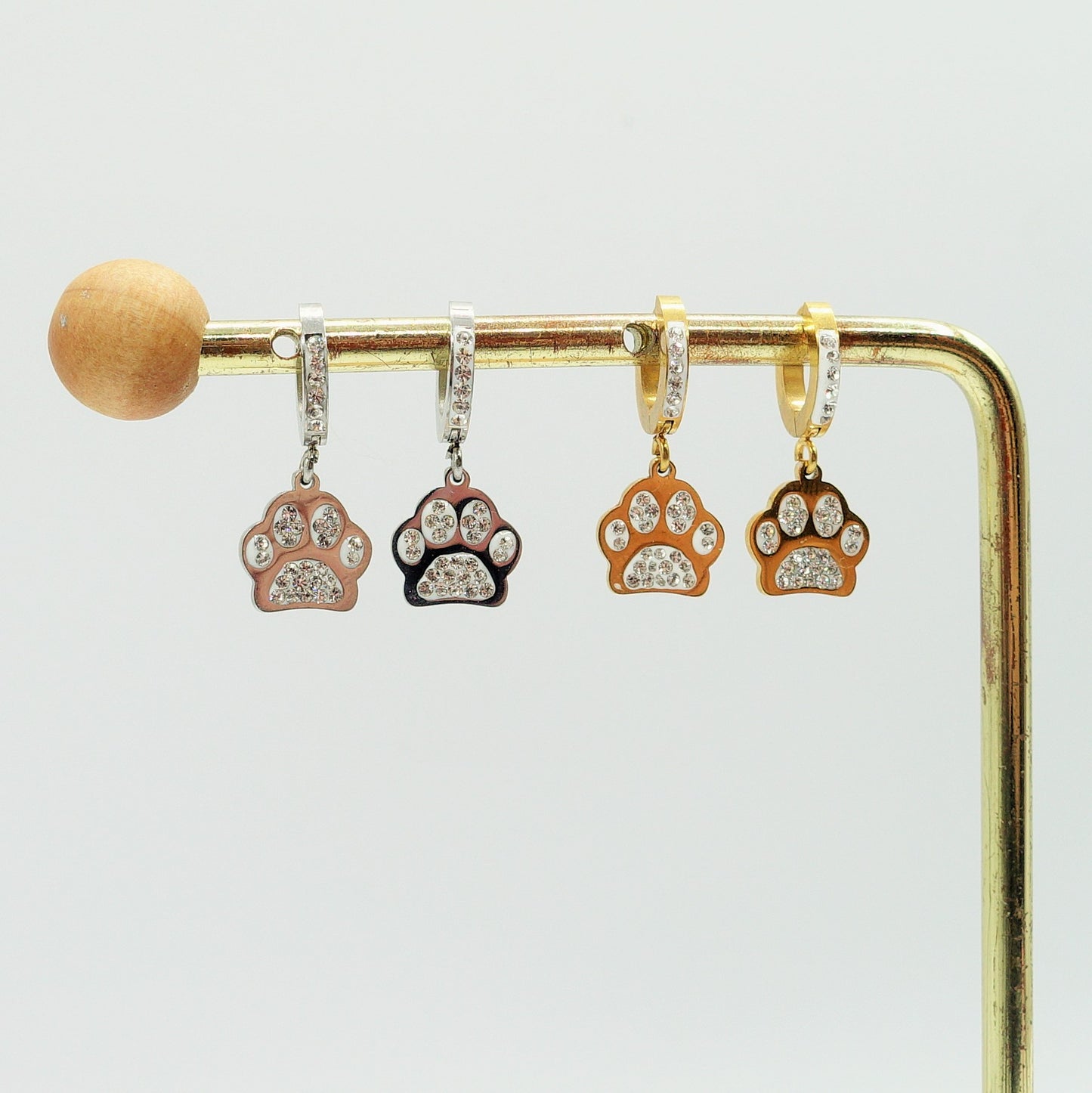 ZAMPA - ACCIAIO INOSSIDABILE ~ Orecchini Huggies con cubic Zirconia