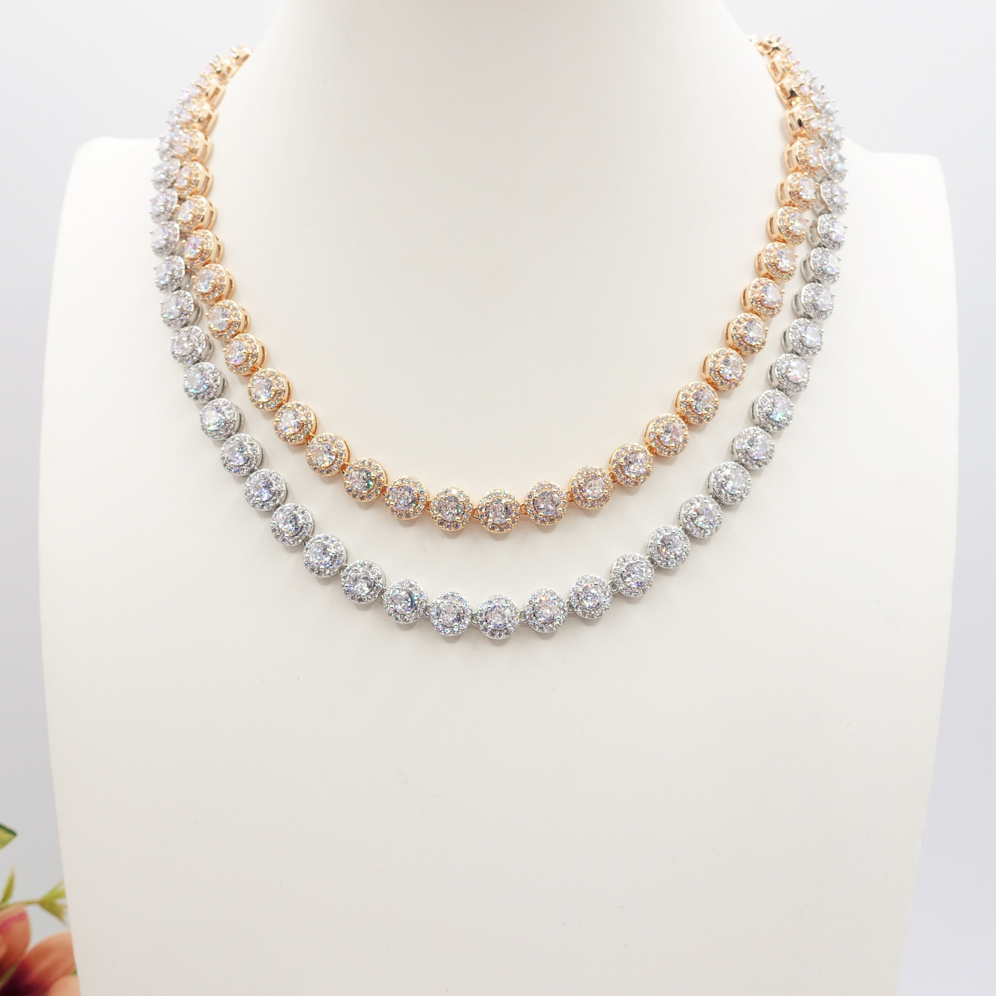 Collana Angelica In Cristallo E Oro 18K - Donna, Per Matrimoni E Feste - Foto 12