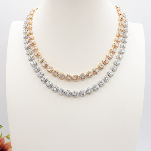 DELILAH Collier Tennis - Collana con Cubic Zirconia rotondi