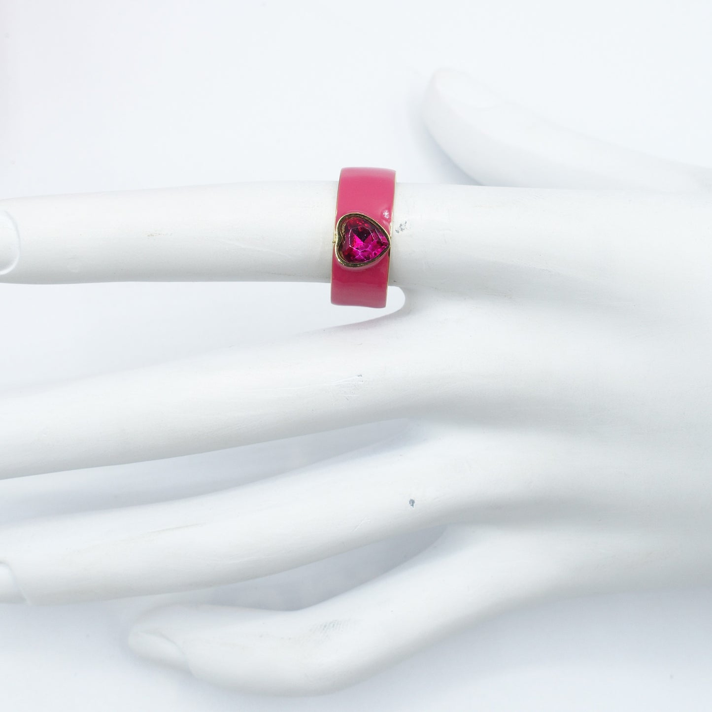 BELLE ~anello regolabile in ACCIAIO INOSSIDABILE con zircone a cuore