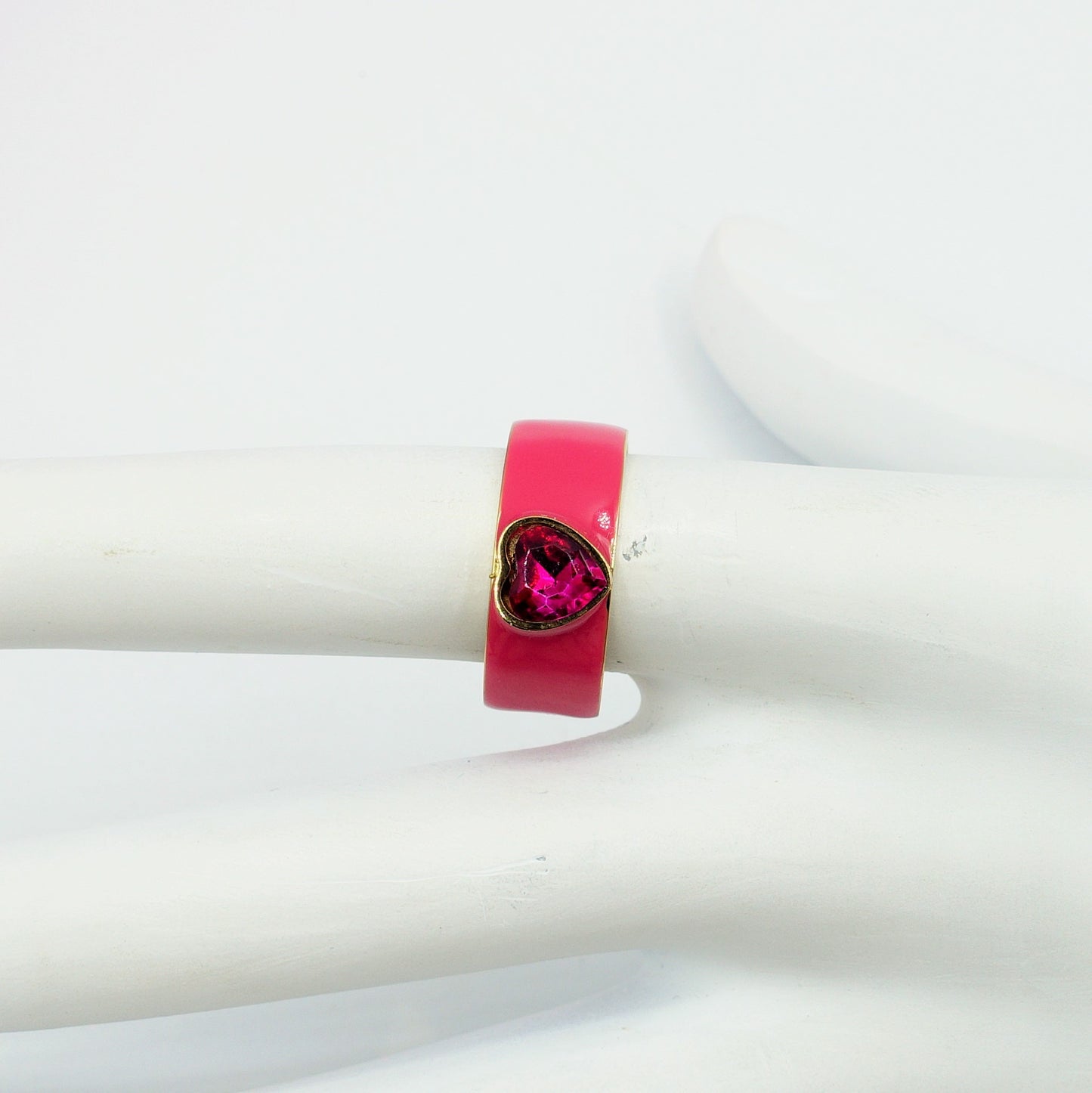 BELLE ~anello regolabile in ACCIAIO INOSSIDABILE con zircone a cuore