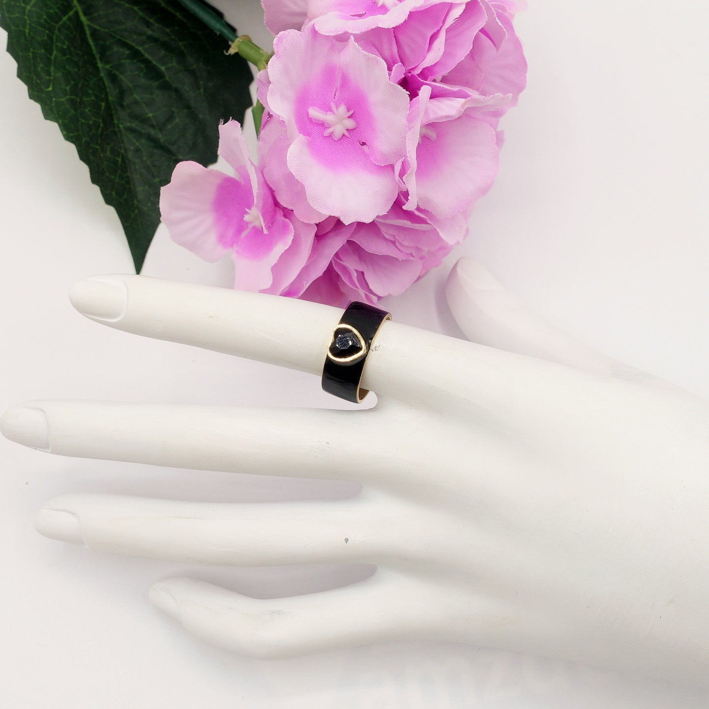 BELLE ~anello regolabile in ACCIAIO INOSSIDABILE con zircone a cuore