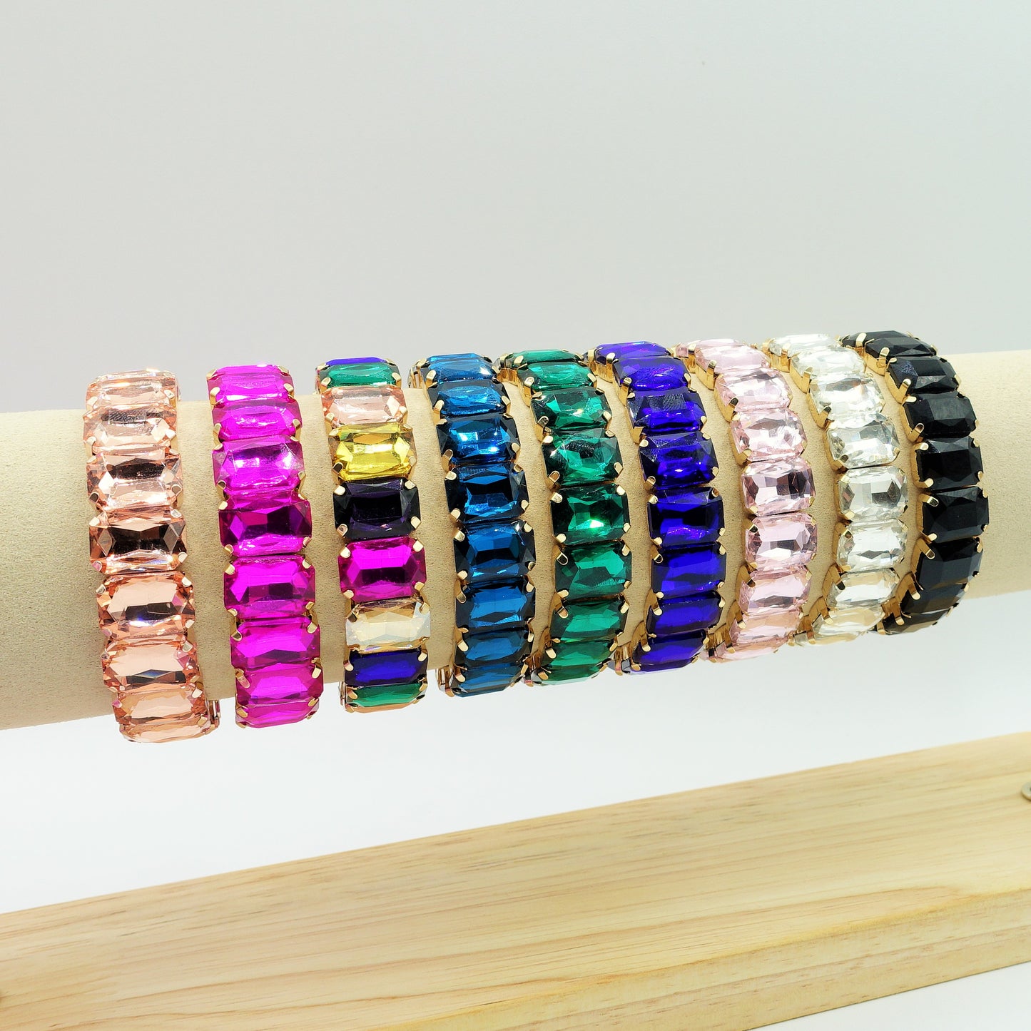 MARGOT SMALL -Bracciale Elasticizzato con pietre sfaccettate - LUCE COLLECTION