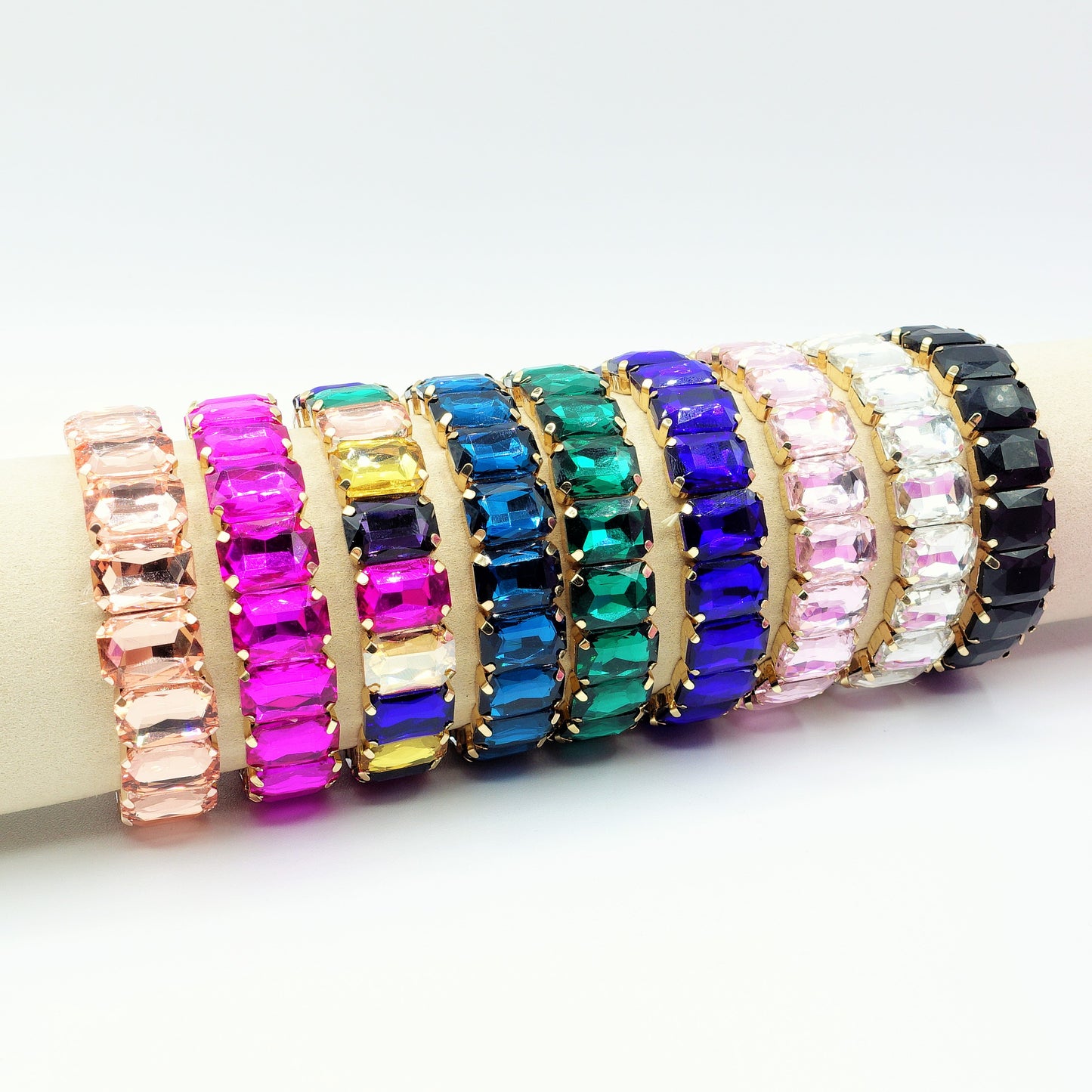 MARGOT SMALL -Bracciale Elasticizzato con pietre sfaccettate - LUCE COLLECTION