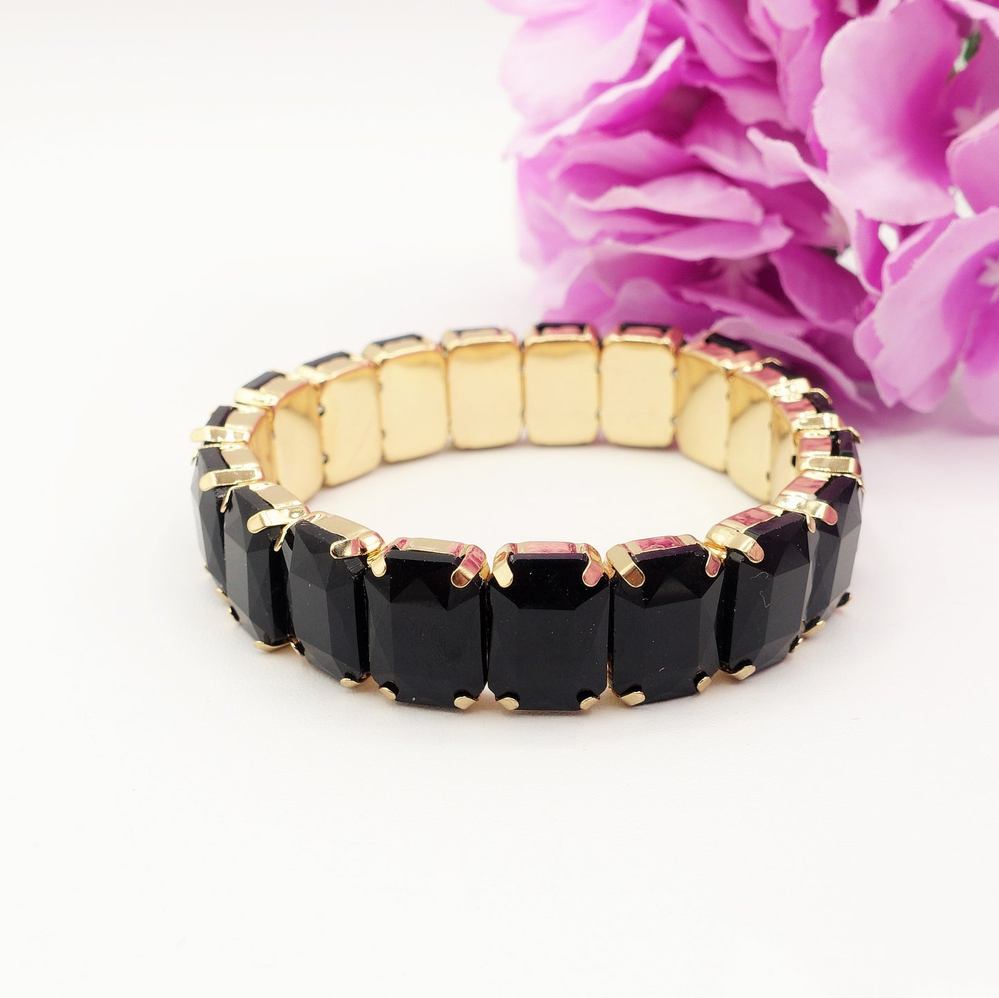 MARGOT SMALL -Bracciale Elasticizzato con pietre sfaccettate - LUCE COLLECTION