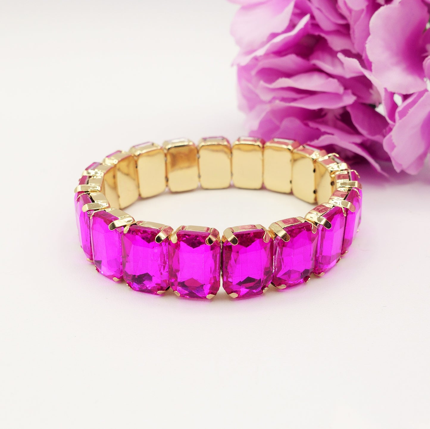 MARGOT SMALL -Bracciale Elasticizzato con pietre sfaccettate - LUCE COLLECTION