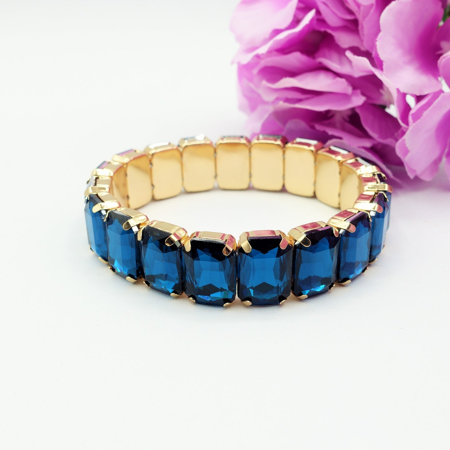 MARGOT SMALL -Bracciale Elasticizzato con pietre sfaccettate - LUCE COLLECTION