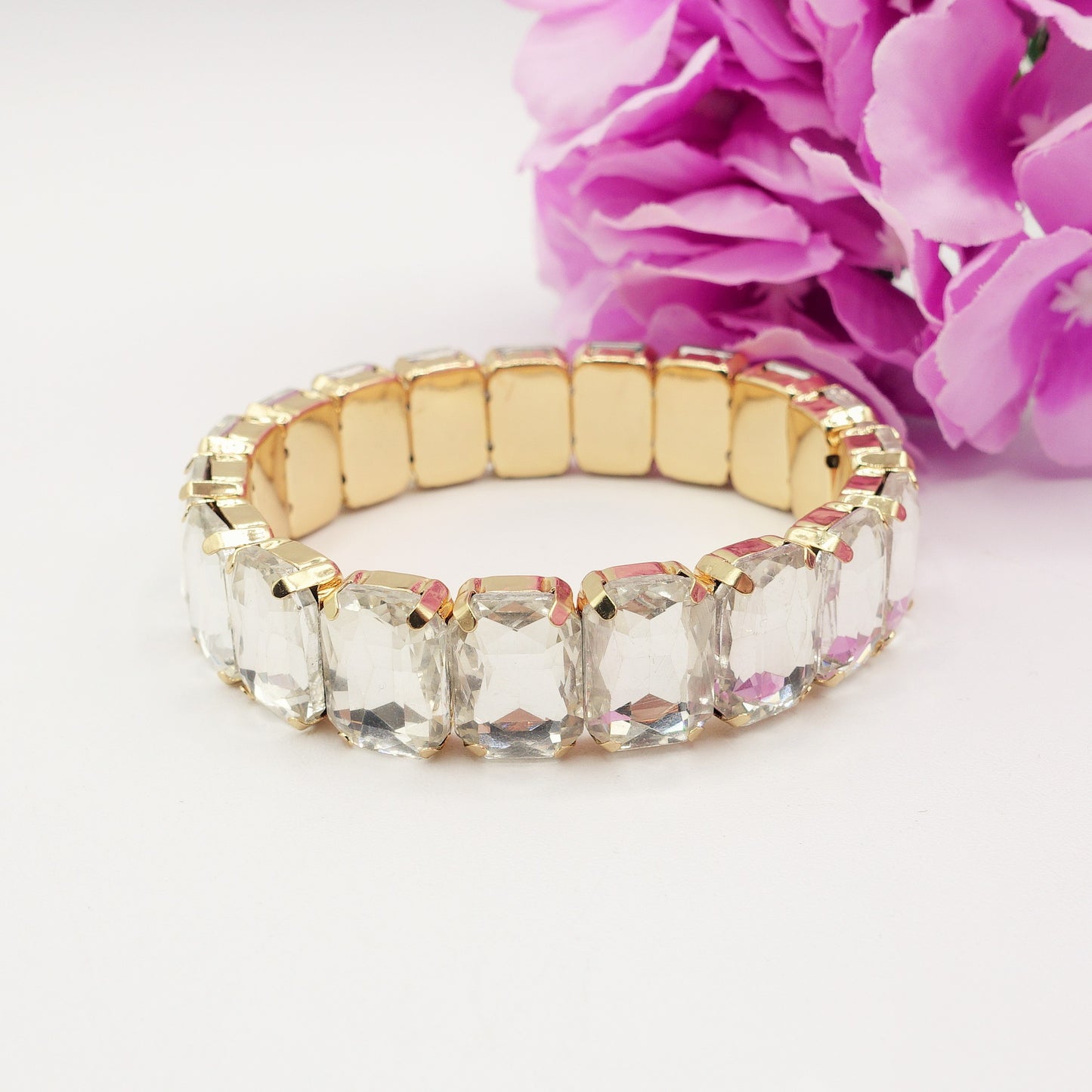 MARGOT SMALL -Bracciale Elasticizzato con pietre sfaccettate - LUCE COLLECTION