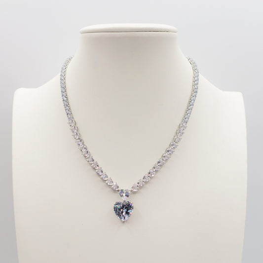 CHANTELLE big HEART Collier Tennis - Collana con Cubic Zirconia a forma di cuore
