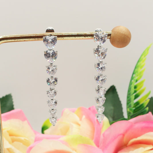 CHANTELLE - ORECCHINI con Cubic Zirconia a forma di cuore