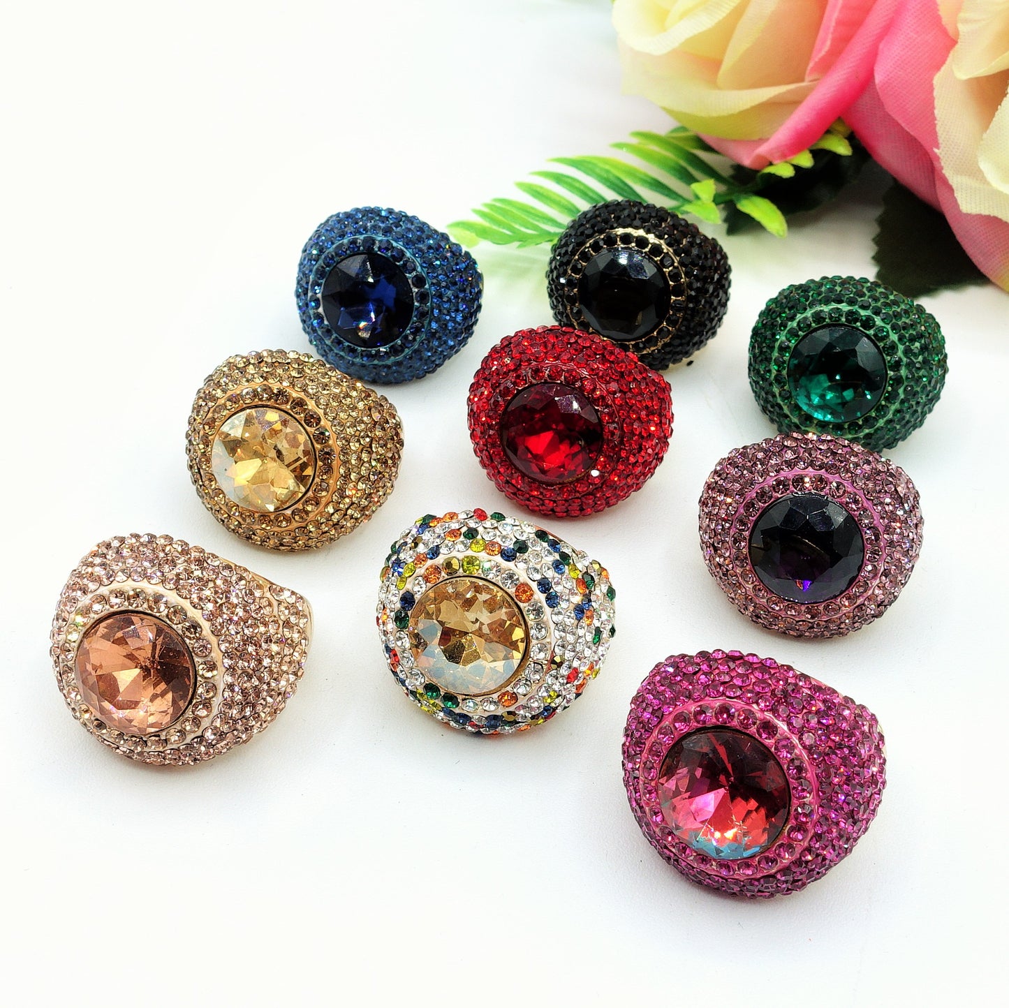 SELENE - Cocktail ring regolabile con cubic zirconia